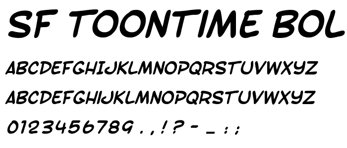 SF Toontime Bold Italic font
